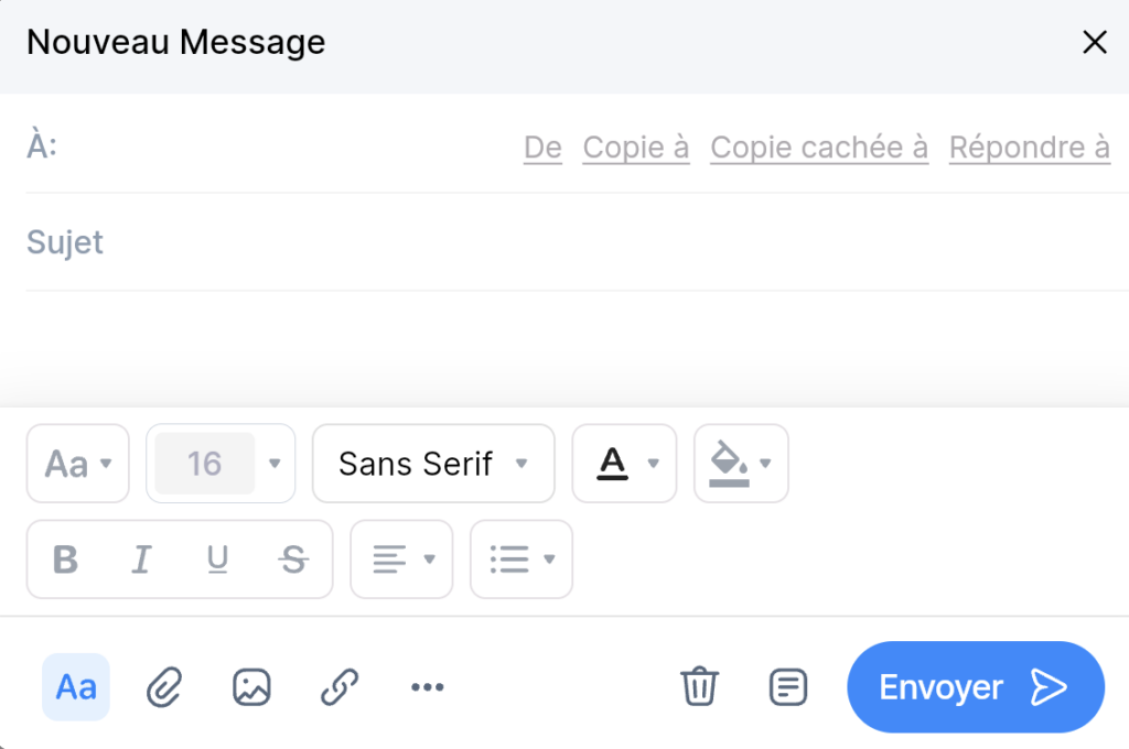 Rédiger un courriel avec Twake Mail