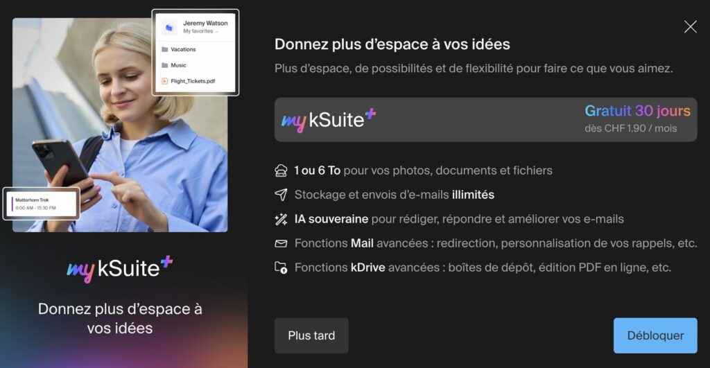 option payante courriel infomaniak souverain