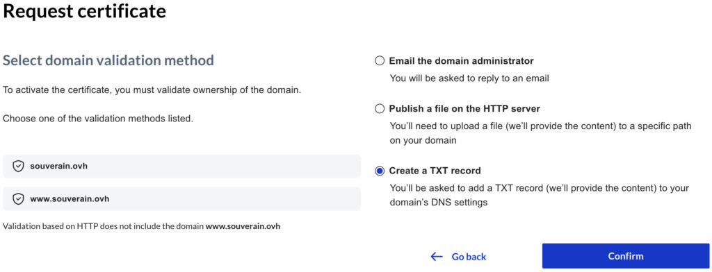 Create a TXT record